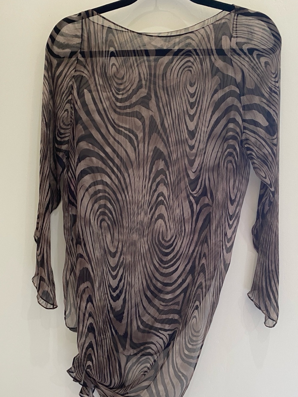 Linda Platt silk chiffon tunic top